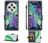 Aroepurt Funda Compatible para OPPO A3i Plus 5G Funda Case Carcasa Soporte [con lámina Protectora HD de dureza 9H] [Bloqueo RFID][Efecto de refracción] LPT-HTT