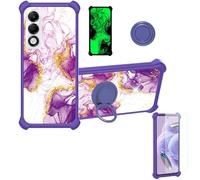 Aroepurt Funda Compatible para OPPO A5M Cph2727 Funda Case Carcasa Soporte Cover [con 9H Dureza HD Protector Pantalla] PC + Silicona Soporte JSZ-ZDL