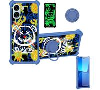 Aroepurt Funda Compatible para OPPO A6x 4G Funda Case Carcasa Soporte Cover [con 9H Dureza HD Protector Pantalla] PC + Silicona Soporte JSL-TYX