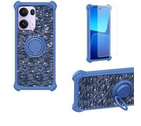 Aroepurt Funda Compatible para OPPO F13 Pro 5G Funda Case Carcasa Soporte Cover [con 9H Dureza HD Protector Pantalla] PC + Silicona Soporte TZZH-LAN