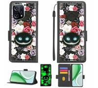 Aroepurt Funda Compatible para OPPO Find X5 5G Funda Case Carcasa Soporte [con lámina Protectora HD de dureza 9H] [Bloqueo RFID][Efecto Luminoso Oscuro] LPT-LZM