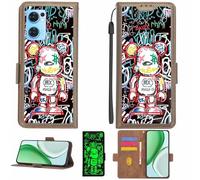 Aroepurt Funda Compatible para OPPO Find X5 Lite 5G Funda Case Carcasa Soporte [con lámina Protectora HD de dureza 9H] [Bloqueo RFID][Efecto Luminoso Oscuro] LPT-MXX