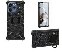 Aroepurt Funda Compatible para OPPO Reno15 F 5G Funda Case Carcasa Soporte Cover [con 9H Dureza HD Protector Pantalla] PC + Silicona Soporte TZZH-Hei