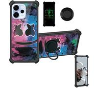 Aroepurt Funda Compatible para OPPO Reno15 FS 5G Funda Case Carcasa Soporte Cover [con 9H Dureza HD Protector Pantalla] PC + Silicona Soporte YGH-BQ