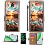 Aroepurt Funda Compatible para Orange Neva Start Funda Case Carcasa Soporte [con lámina Protectora HD de dureza 9H] [Bloqueo RFID][Efecto Luminoso Oscuro] LPT-FJ