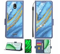 Aroepurt Funda Compatible para Orange Neva Start Funda Case Carcasa Soporte [con lámina Protectora HD de dureza 9H] [Bloqueo RFID][Purpurina Dorada + Brillante] LPT-LDL