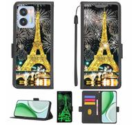 Aroepurt Funda Compatible para Oukitel C36 Funda Case Carcasa Soporte [con lámina Protectora HD de dureza 9H] [Bloqueo RFID][Purpurina Dorada + Brillante] LPT-TT
