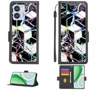 Aroepurt Funda Compatible para Oukitel C36 Funda Case Carcasa Soporte [con lámina Protectora HD de dureza 9H] [Bloqueo RFID][Efecto de refracción] LPT-HS