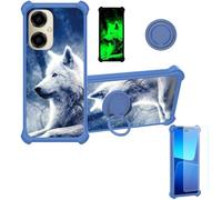 Aroepurt Funda Compatible para Pinwheel Genesis 3 Funda Case Carcasa Soporte Cover [con 9H Dureza HD Protector Pantalla] PC + Silicona Soporte YGL-LAN