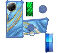 Aroepurt Funda Compatible para Poco F7 Ultra Funda Case Carcasa Soporte Cover [con 9H Dureza HD Protector Pantalla] PC + Silicona Soporte JSL-LDL