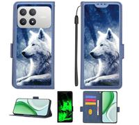 Aroepurt Funda Compatible para Poco F8 Pro Funda Case Carcasa Soporte Cover [con 9H Dureza HD Protector Pantalla][Bloqueo RFID][Leuchteffekt] PTL-Lang