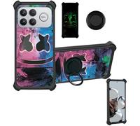 Aroepurt Funda Compatible para Poco F8 Ultra Funda Case Carcasa Soporte Cover [con 9H Dureza HD Protector Pantalla] PC + Silicona Soporte YGH-BQ