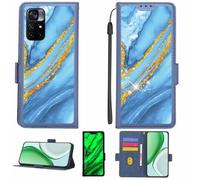 Aroepurt Funda Compatible para Poco M4 5g Funda Case Carcasa Soporte [con lámina Protectora HD de dureza 9H] [Bloqueo RFID][Purpurina Dorada + Brillante] LPT-LDL