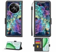 Aroepurt Funda Compatible para Realme 12x 5g Funda Case Carcasa Soporte [con lámina Protectora HD de dureza 9H] [Bloqueo RFID][Efecto de refracción] LPT-HTT