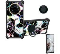 Aroepurt Funda Compatible para Realme 14 Pro+Plus Funda Case Carcasa Soporte Cover [con 9H Dureza HD Protector Pantalla] PC + Silicona Soporte IMDH-HS