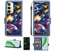 Aroepurt Funda Compatible para realme 14x 5G Funda Case Carcasa Soporte [con lámina Protectora HD de dureza 9H] [Bloqueo RFID][Efecto Luminoso Oscuro] LPT-XQ