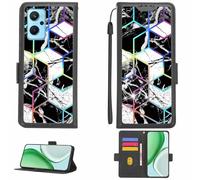 Aroepurt Funda Compatible para Realme 9i Funda Case Carcasa Soporte [con lámina Protectora HD de dureza 9H] [Bloqueo RFID][Efecto de refracción] LPT-HS