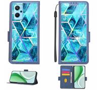 Aroepurt Funda Compatible para Realme 9i Funda Case Carcasa Soporte [con lámina Protectora HD de dureza 9H] [Bloqueo RFID][Efecto de refracción] LPT-LS