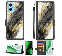 Aroepurt Funda Compatible para Realme 9i Funda Case Carcasa Soporte [con lámina Protectora HD de dureza 9H] [Bloqueo RFID][Purpurina Dorada + Brillante] LPT-HDL