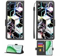 Aroepurt Funda Compatible para Realme C11 2021 Funda Case Carcasa Soporte [con lámina Protectora HD de dureza 9H] [Bloqueo RFID][Efecto de refracción] LPT-HS