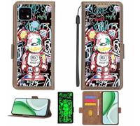 Aroepurt Funda Compatible para Realme C21-Y Funda Case Carcasa Soporte [con lámina Protectora HD de dureza 9H] [Bloqueo RFID][Efecto Luminoso Oscuro] LPT-MXX