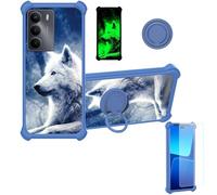 Aroepurt Funda Compatible para Realme C73 5G Rmx3945 Funda Case Carcasa Soporte Cover [con 9H Dureza HD Protector Pantalla] PC + Silicona Soporte YGL-LAN