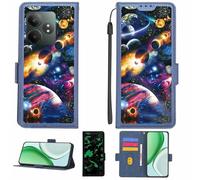 Aroepurt Funda Compatible para realme GT 6T GT6T Funda Case Carcasa Soporte [con lámina Protectora HD de dureza 9H] [Bloqueo RFID][Efecto Luminoso Oscuro] LPT-XQ