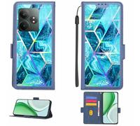 Aroepurt Funda Compatible para realme GT 6T GT6T Funda Case Carcasa Soporte [con lámina Protectora HD de dureza 9H] [Bloqueo RFID][Efecto de refracción] LPT-LS