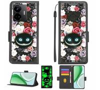 Aroepurt Funda Compatible para Realme GT Neo5 Funda Case Carcasa Soporte [con lámina Protectora HD de dureza 9H] [Bloqueo RFID][Efecto Luminoso Oscuro] LPT-LZM