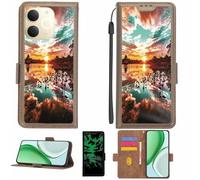 Aroepurt Funda Compatible para Realme Note 70T Funda Case Carcasa Soporte [con lámina Protectora HD de dureza 9H] [Bloqueo RFID][Efecto Luminoso Oscuro] LPT-FJ