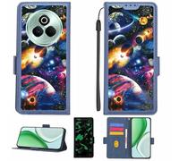 Aroepurt Funda Compatible para Realme P3 Pro 5g Funda Case Carcasa Soporte [con lámina Protectora HD de dureza 9H] [Bloqueo RFID][Efecto Luminoso Oscuro] LPT-XQ