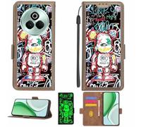 Aroepurt Funda Compatible para Realme P3 Pro 5g Funda Case Carcasa Soporte [con lámina Protectora HD de dureza 9H] [Bloqueo RFID][Efecto Luminoso Oscuro] LPT-MXX