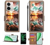 Aroepurt Funda Compatible para Realme P3 UItra 5G Funda Case Carcasa Soporte [con lámina Protectora HD de dureza 9H] [Bloqueo RFID][Efecto Luminoso Oscuro] LPT-FJ