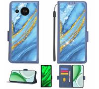 Aroepurt Funda Compatible para Sharp Aquos Sense 7 Plus 5g Funda Case Carcasa Soporte [con lámina Protectora HD de dureza 9H] [Bloqueo RFID][Purpurina Dorada + Brillante] LPT-LDL
