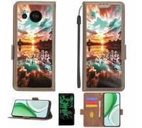 Aroepurt Funda Compatible para Sharp Aquos Sense 7 Plus 5g Funda Case Carcasa Soporte [con lámina Protectora HD de dureza 9H] [Bloqueo RFID][Efecto Luminoso Oscuro] LPT-FJ