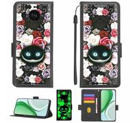 Aroepurt Funda Compatible para Sharp Aquos Sense 7 Plus 5g Funda Case Carcasa Soporte [con lámina Protectora HD de dureza 9H] [Bloqueo RFID][Efecto Luminoso Oscuro] LPT-LZM