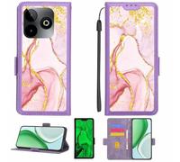 Aroepurt Funda Compatible para SPC Discovery 3 Funda Case Carcasa Soporte [con lámina Protectora HD de dureza 9H] [Bloqueo RFID][Purpurina Dorada + Brillante] LPT-FDL