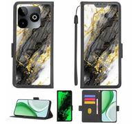 Aroepurt Funda Compatible para SPC Discovery 3 SE Funda Case Carcasa Soporte [con lámina Protectora HD de dureza 9H] [Bloqueo RFID][Purpurina Dorada + Brillante] LPT-HDL