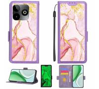 Aroepurt Funda Compatible para SPC Discovery 3 SE Funda Case Carcasa Soporte [con lámina Protectora HD de dureza 9H] [Bloqueo RFID][Purpurina Dorada + Brillante] LPT-FDL