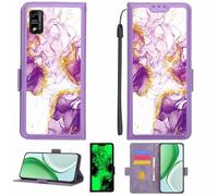 Aroepurt Funda Compatible para SPC Smart Ultimate Funda Case Carcasa Soporte [con lámina Protectora HD de dureza 9H] [Bloqueo RFID][Purpurina Dorada + Brillante] LPT-ZDL