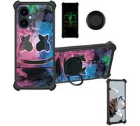 Aroepurt Funda Compatible para SPC Zeus 2 Funda Case Carcasa Soporte Cover [con 9H Dureza HD Protector Pantalla] PC + Silicona Soporte YGH-BQ