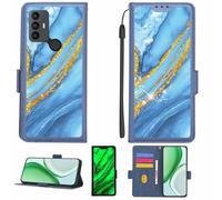 Aroepurt Funda Compatible para TCL 30 Se Funda Case Carcasa Soporte [con lámina Protectora HD de dureza 9H] [Bloqueo RFID][Purpurina Dorada + Brillante] LPT-LDL