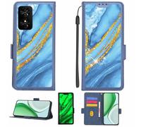 Aroepurt Funda Compatible para TCL 50se 50 Se Funda Case Carcasa Soporte [con lámina Protectora HD de dureza 9H] [Bloqueo RFID][Purpurina Dorada + Brillante] LPT-LDL