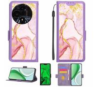 Aroepurt Funda Compatible para TCL 60 Nxtpaper Funda Case Carcasa Soporte [con lámina Protectora HD de dureza 9H] [Bloqueo RFID][Purpurina Dorada + Brillante] LPT-FDL