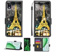 Aroepurt Funda Compatible para TCL Ion Z T501l T501c Funda Case Carcasa Soporte [con lámina Protectora HD de dureza 9H] [Bloqueo RFID][Purpurina Dorada + Brillante] LPT-TT