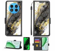 Aroepurt Funda Compatible para Ulefone Note 15 Funda Case Carcasa Soporte [con lámina Protectora HD de dureza 9H] [Bloqueo RFID][Purpurina Dorada + Brillante] LPT-HDL