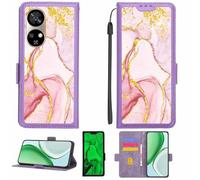 Aroepurt Funda Compatible para Ulefone Note 17 Pro Funda Case Carcasa Soporte [con lámina Protectora HD de dureza 9H] [Bloqueo RFID][Purpurina Dorada + Brillante] LPT-FDL