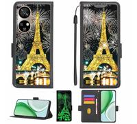 Aroepurt Funda Compatible para Ulefone Note 17 Pro Funda Case Carcasa Soporte [con lámina Protectora HD de dureza 9H] [Bloqueo RFID][Purpurina Dorada + Brillante] LPT-TT