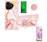 Aroepurt Funda Compatible para Ulefone Note 19 Pro Funda Case Carcasa Soporte Cover [con 9H Dureza HD Protector Pantalla] PC + Silicona Soporte JSF-FDL