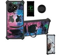 Aroepurt Funda Compatible para Ulefone Note 19 Pro Funda Case Carcasa Soporte Cover [con 9H Dureza HD Protector Pantalla] PC + Silicona Soporte YGH-BQ